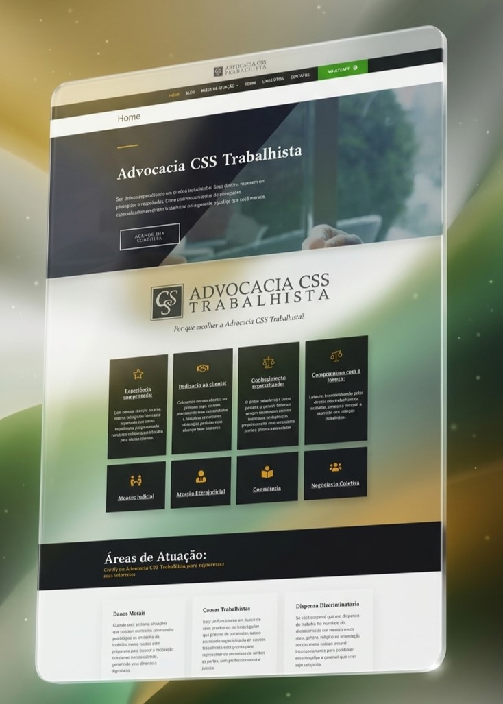 Site CSS Advocacia desenvolvido pelo Estúdio Lata de Leite